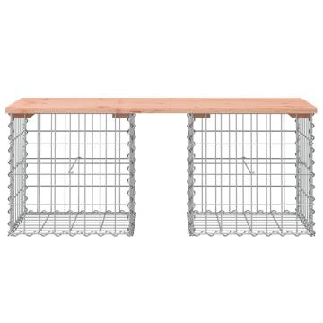 Garden Bench Gabion Design - Solid Douglas Wood | Hipomarket