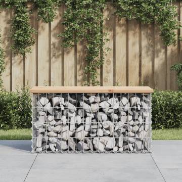 Garden Bench Gabion Design | Solid Pine Wood - Hipo Market