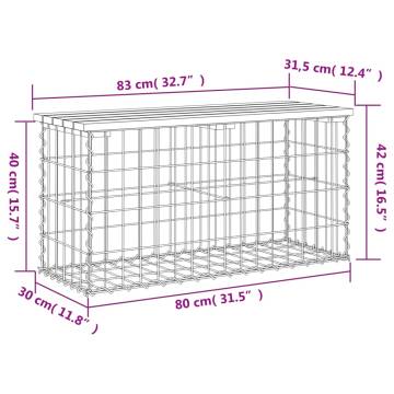 Garden Bench Gabion Design | Solid Pine Wood - Hipo Market