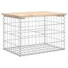 Garden Bench Gabion Design - Solid Pine Wood 63x44x42 cm