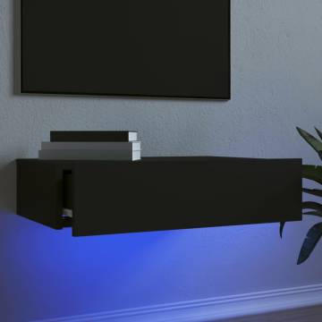 Stylish LED TV Cabinet - Black 60x35x15.5 cm | HipoMarket UK