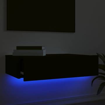 Stylish LED TV Cabinet - Black 60x35x15.5 cm | HipoMarket UK