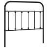 Stylish Black Metal Headboard - 100 cm | Hipo Market