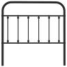 Stylish Black Metal Headboard - 100 cm | Hipo Market