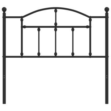 Stylish Black Metal Headboard - 100 cm | HipoMarket