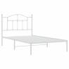 White Metal Bed Frame with Headboard 100x190 cm | HipoMarket