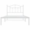 White Metal Bed Frame with Headboard 100x190 cm | HipoMarket