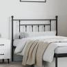 Stylish Metal Headboard Black, 100 cm - Hipo Market