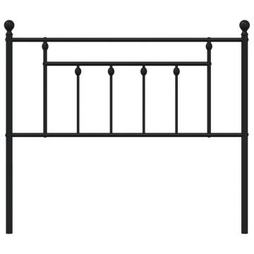 Stylish Metal Headboard Black, 100 cm - Hipo Market