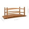 Garden Bridge 140x60 cm - Solid Firwood for Beautiful Gardens