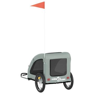 Pet Bike Trailer - Grey Oxford Fabric & Iron | HipoMarket