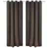 Blackout Curtains 2 pcs with Metal Eyelets 135x175 cm Brown Colour brown Size 135 x 175 cm Quantity in Package 2 