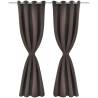 Brown Blackout Curtains 2 pcs with Eyelets | 135x175 cm