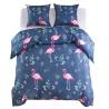 Duvet Cover Set Flamingo Navy/Pink 200x200/80x80 cm Size 200 x 200 / 80 x 80 cm Quantity in Package 1 Pattern flamingo / navy 