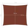 Buy Terracotta Sunshade Sail - Rectangular 4x5m Oxford Fabric