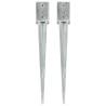 Ground Spikes 2 pcs Silver 9x9x75 cm Galvanised Steel Size 9 x 9 x 75 cm Quantity in Package 2 