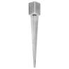 Ground Spikes 2 Pcs Silver Galvanised Steel - Durable & Easy to Use