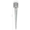 Ground Spikes 2 Pcs Silver Galvanised Steel - Durable & Easy to Use