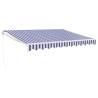 Retractable Awning Blue & White 3x2.5 m - Durable & Stylish