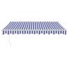 Retractable Awning Blue & White 3x2.5 m - Durable & Stylish