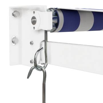 Retractable Awning Blue & White 3x2.5 m - Durable & Stylish