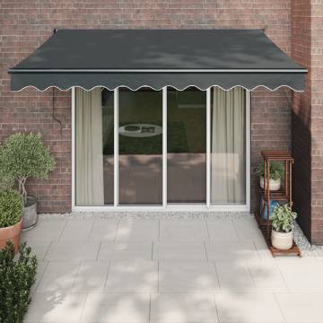 Retractable Awning Anthracite 3x2.5m - Durable & Stylish