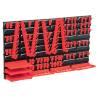 71 Piece Storage Kit with Wall Panels - Red & Black | HipoMarket