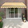 Retractable Awning Yellow and White 3x2.5 m Fabric and Aluminium Colour yellow Size 3 x 2.5 m Quantity in Package 1 