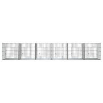 Durable 6-Panel Rabbit Cage | Galvanised Iron 327x79x54 cm