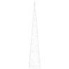 Acrylic Decorative LED Light Cone - Cold White, 90 cm