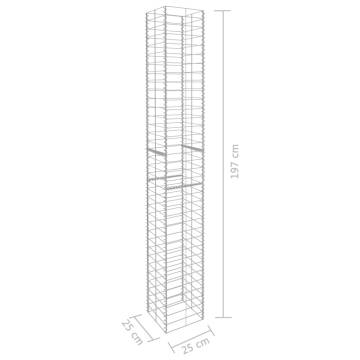 Gabion Baskets 3 pcs Galvanised Steel - Durable & Sturdy