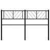 Stylish Black Metal Headboard for 135 cm Beds