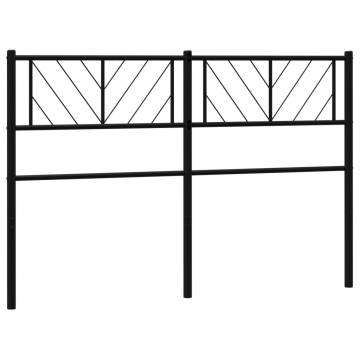 Stylish Black Metal Headboard for 135 cm Beds