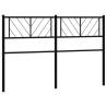 Stylish Black Metal Headboard for 135 cm Beds