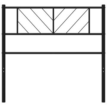 Metal Headboard Black 75 cm - Stylish & Sturdy Design