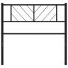 Metal Headboard Black 75 cm - Stylish & Sturdy Design