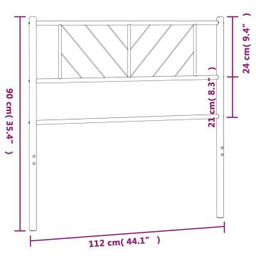 Stylish White Metal Headboard - 107 cm | Hipo Market