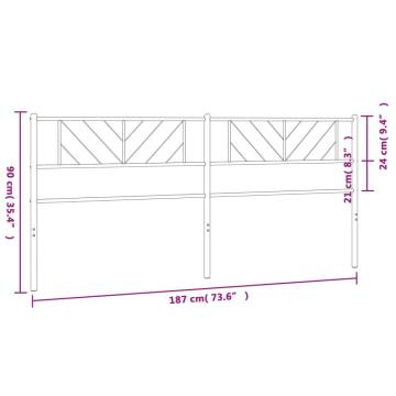 Metal Headboard White 180 cm - Stylish & Sturdy Design