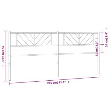 Stylish White Metal Headboard - 200 cm | HipoMarket