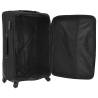 3 Piece Soft Case Trolley Set Black - Durable & Lightweight Travel