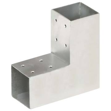 Post Connector L Shape Galvanised Metal 71x71 mm - HipoMarket