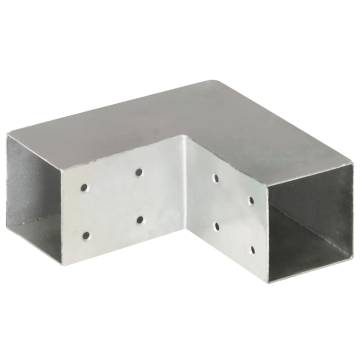 Post Connector L Shape Galvanised Metal 71x71 mm - HipoMarket