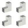 Post Connectors 4 pcs L Shape Galvanised Metal 91x91 mm Size 91 x 91 mm Quantity in Package 4 Shape l shape 