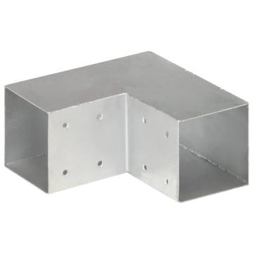 Post Connectors L Shape 4 pcs Galvanised Metal | Hipomarket