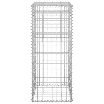 Gabion Basket Post 40x40x100 cm Iron | Durable Garden Décor