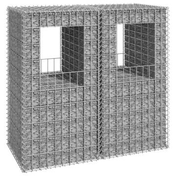 Gabion Basket Posts 50x50x100 cm - Iron, 2 pcs Set