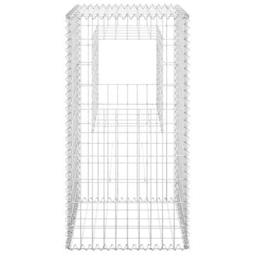 Gabion Basket Posts 50x50x100 cm - Iron, 2 pcs Set