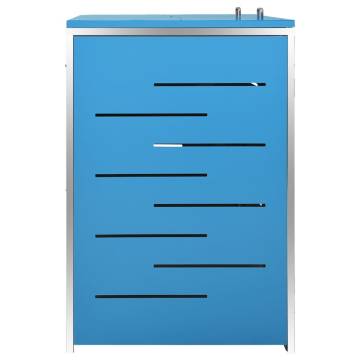 Sturdy Double Wheelie Bin Shed - Stainless Steel | HipoMarket