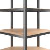 5-Layer Corner Shelf - Anthracite Steel & Wood | HipoMarket UK