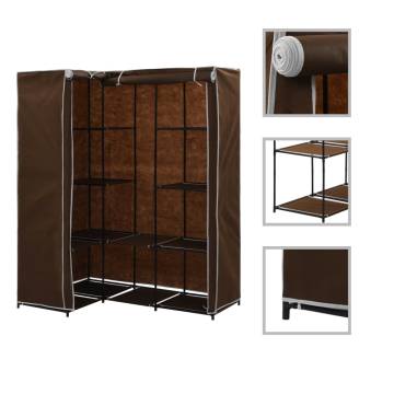 Corner Wardrobe Brown 130x87x169 cm - Space Saving Solution